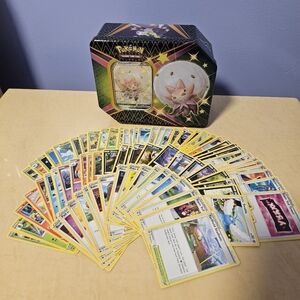 Pokemon Shining Fates Eldegoss V Tin + Shining Fates/Champion's Path Cards